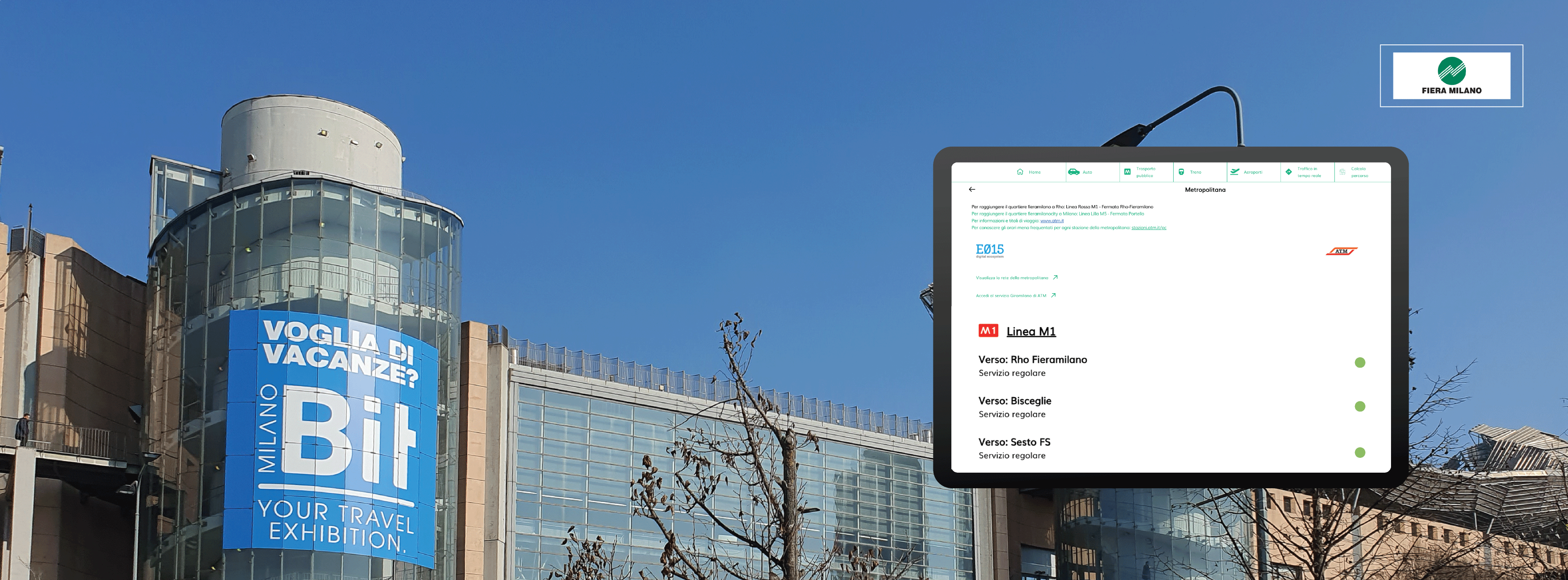 Nuova app E015 Info Traffic Fiera Milano