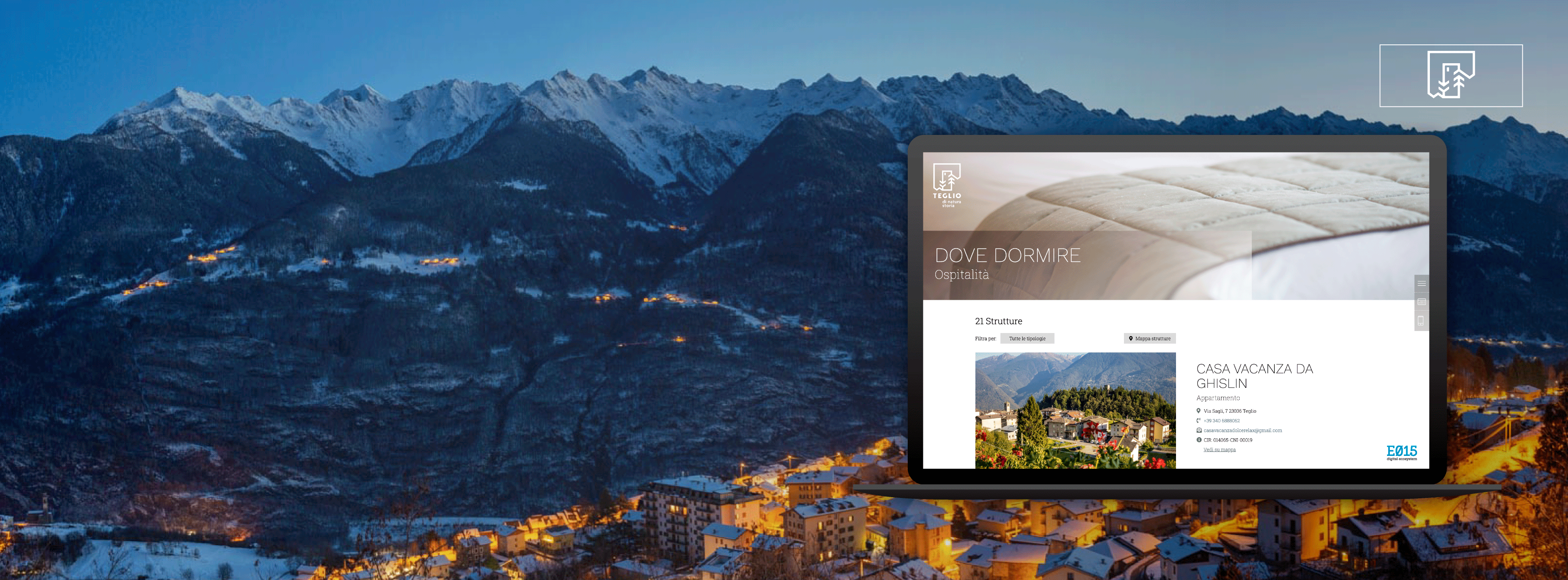 Nuova Applicazione E015 “Teglio – Dove Dormire”