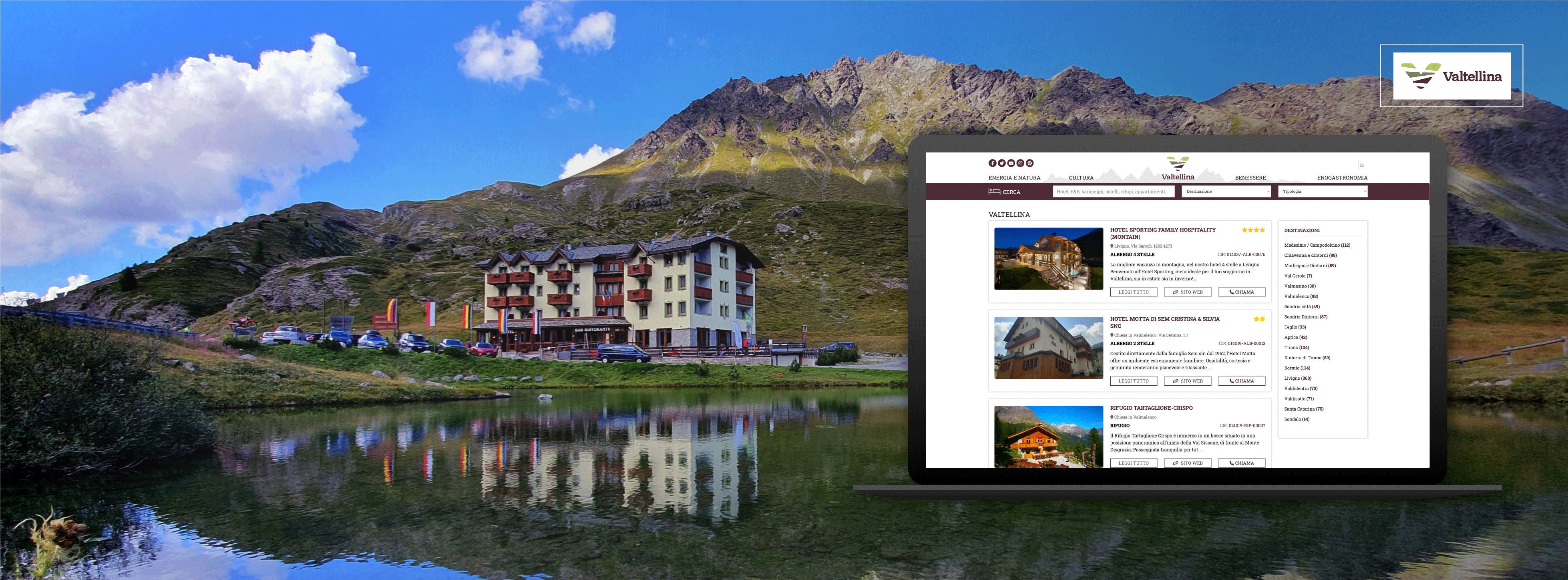 Nuova applicazione E015 Valtellina - Dove dormire