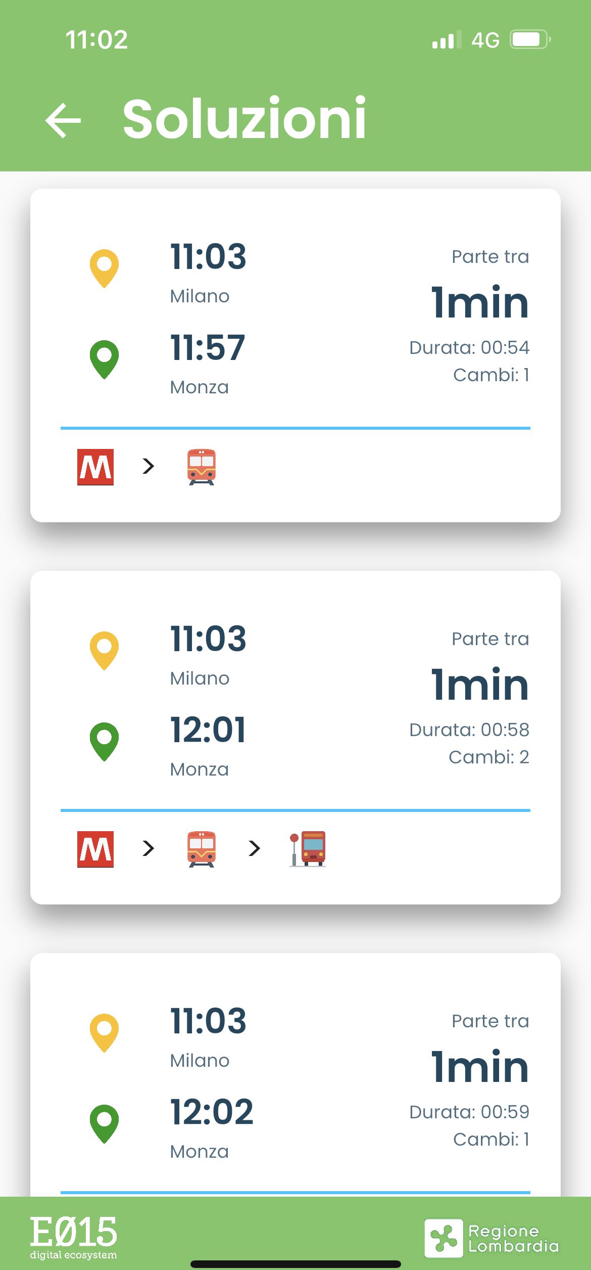 DaQui - Trasporto pubblico Lombardia screenshot 1