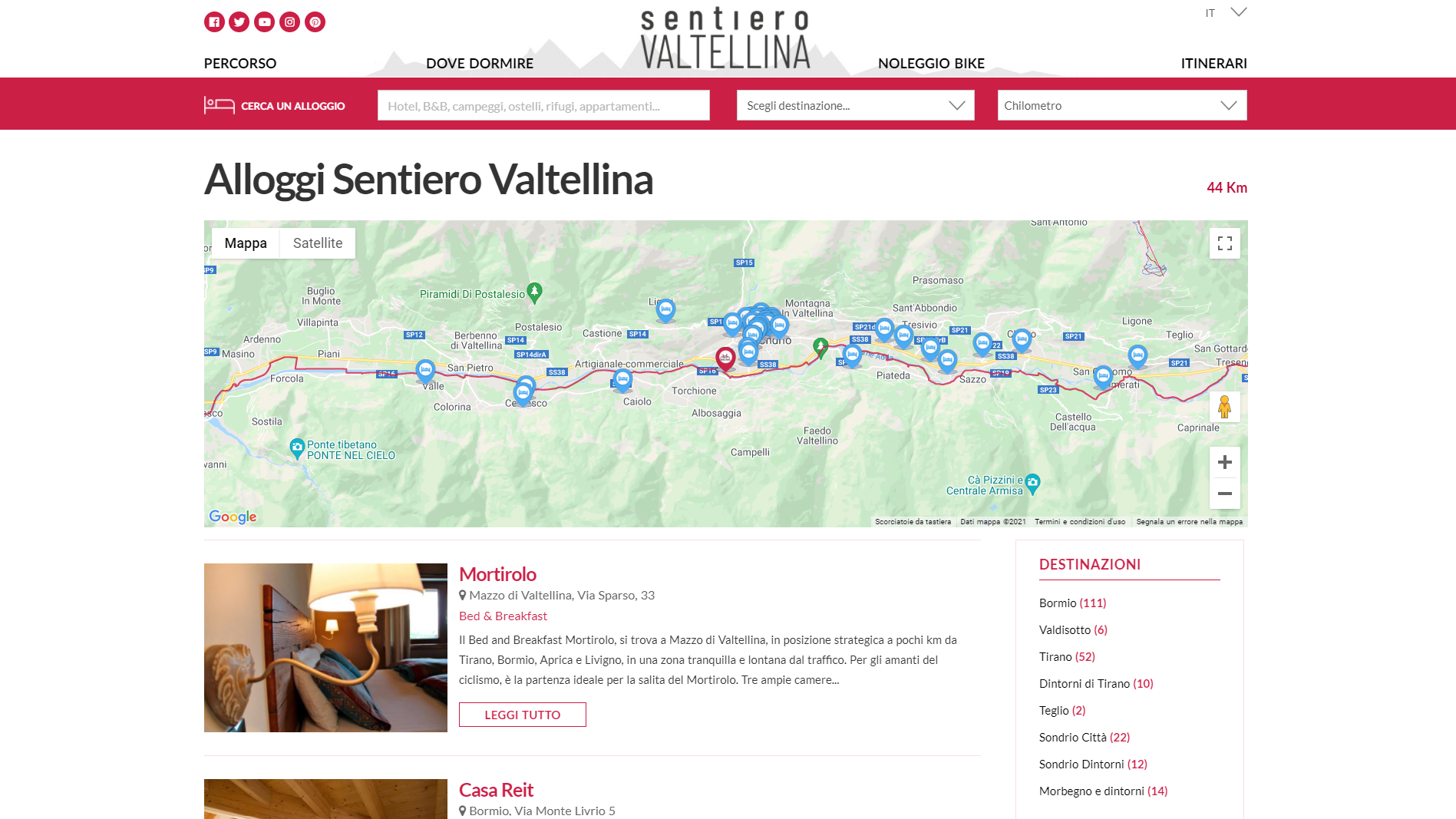 Sentiero Valtellina - Dove Dormire screenshot 1