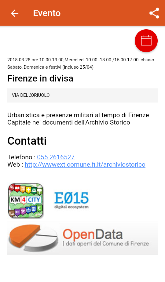 Comune Facile: Comune di Firenze (Android) screenshot 1