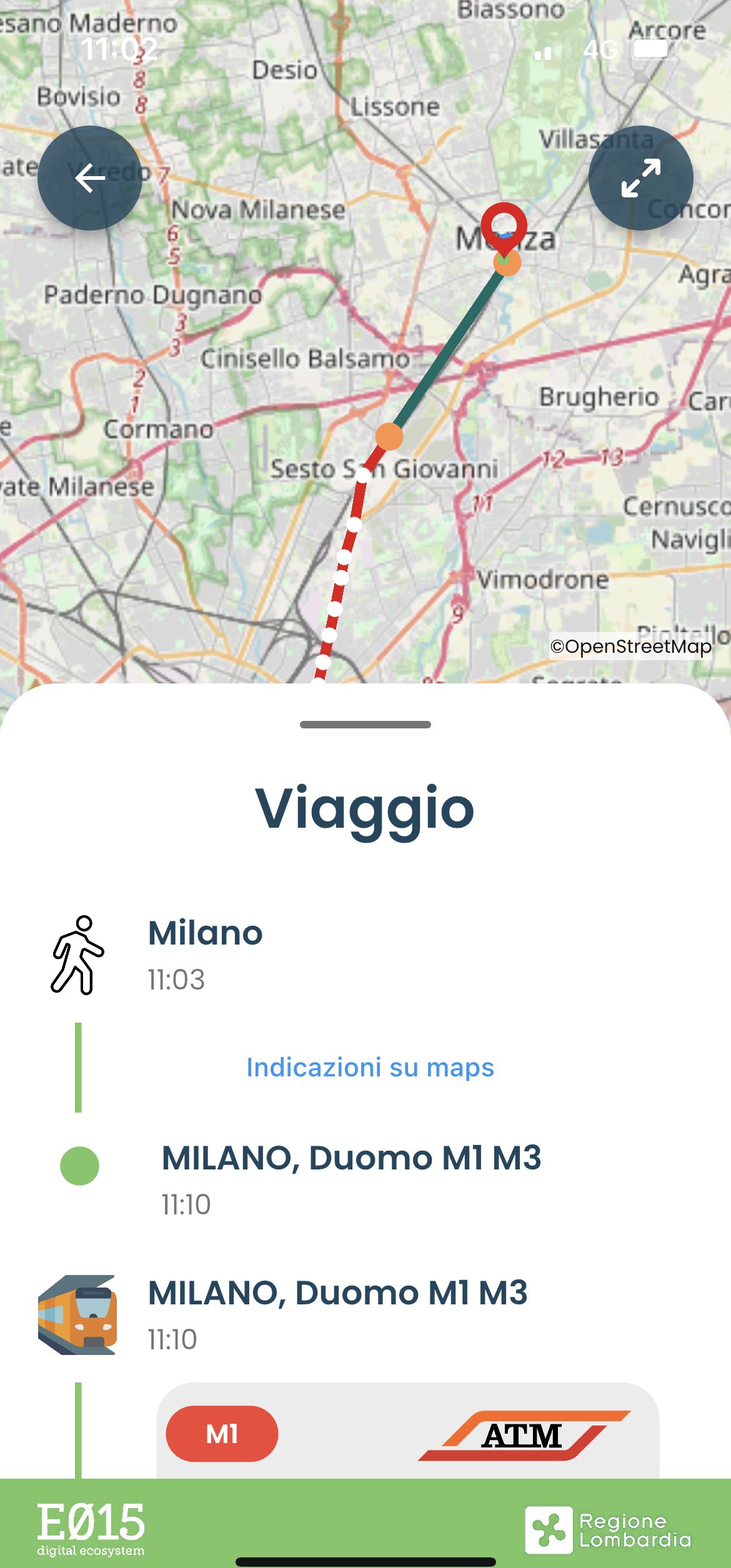DaQui - Trasporto pubblico Lombardia screenshot 1