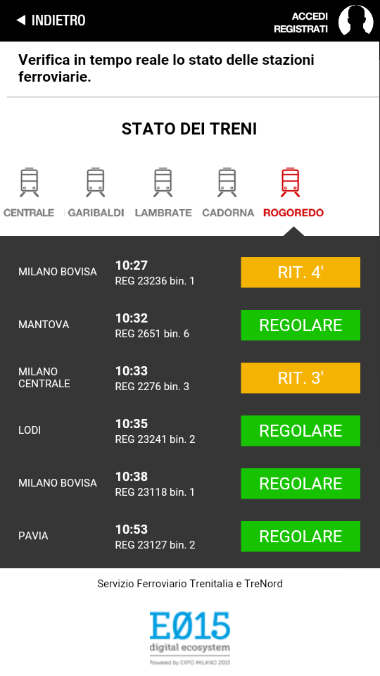 Milan Airports (Android) screenshot 1